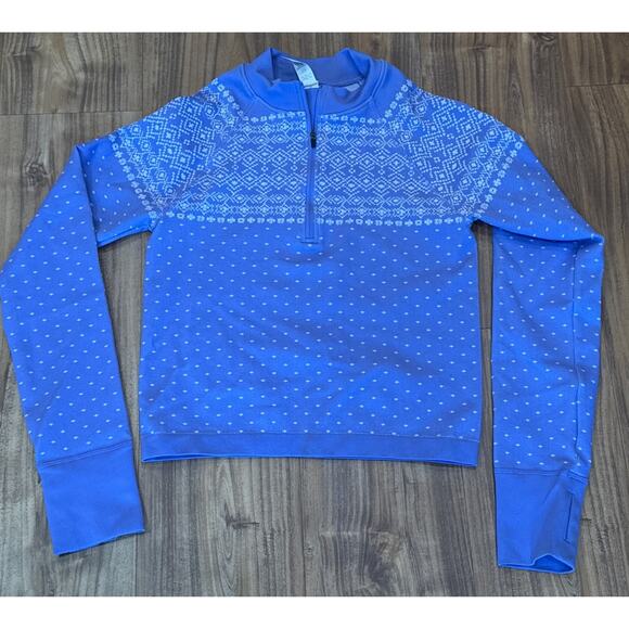 DSG Momentum Seamless 1/4 Zip: Frozen Purple Fair Isle: New With Tags: SIZE M - Picture 1 of 5